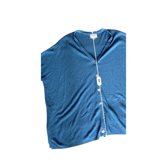Vintage Stephanie Schuster Princess Knitwear Cardigan Womens 3X Blue Lagenlook - Picture 12 of 14